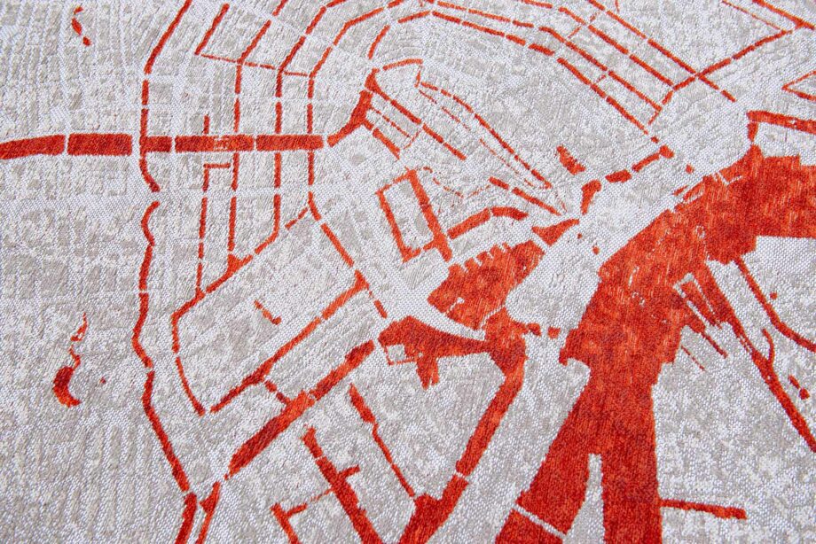 Louis De Poortere vloerkleed Cities Amsterdam 9323 Orange Cut zoom 2