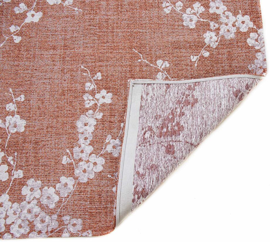 Louis De Poortere vloerkleed Sakura 9371 Copper Pink back