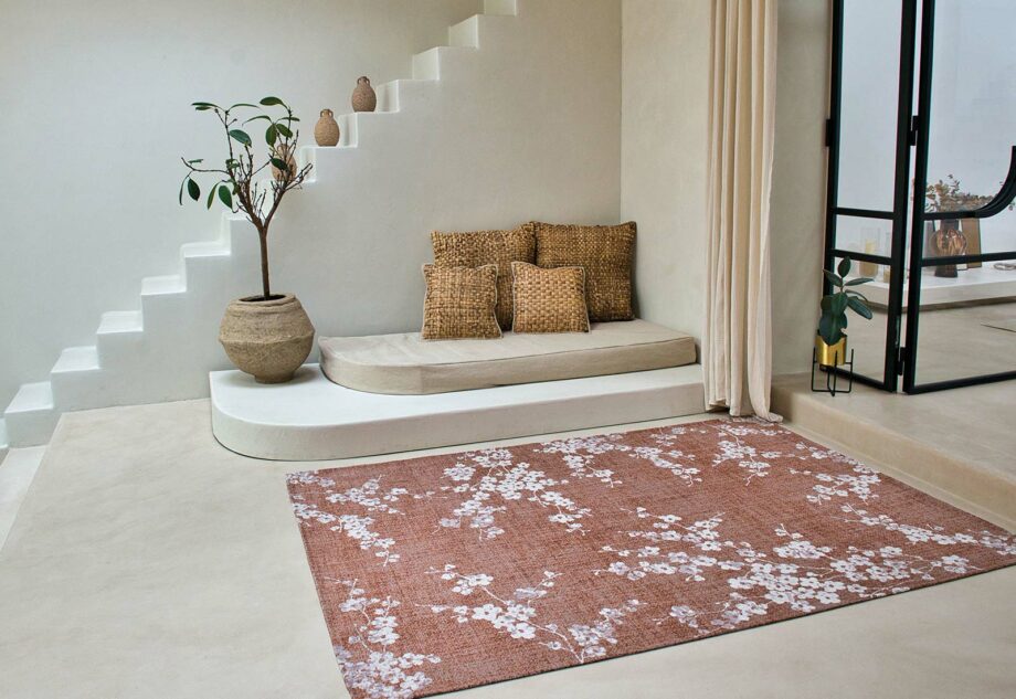 Louis De Poortere vloerkleed Sakura 9371 Copper Pink interior 2
