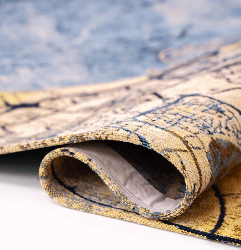 Louis De Poortere vloerkleed Cities Dubai 9698 Gold Sea fold