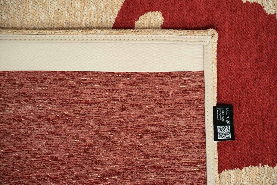 Louis De Poortere vloerkleed Craft Ribbon 9847 Imperial Red back