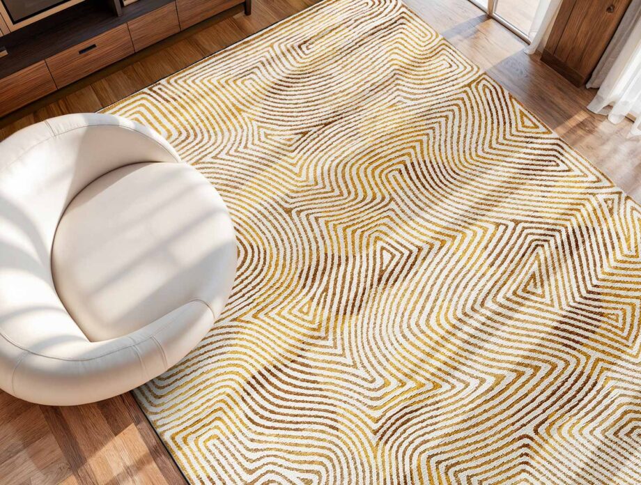 Louis De Poortere vloerkleed Meditation Coral 9799 Coral Yellow Hippy Ambiance1